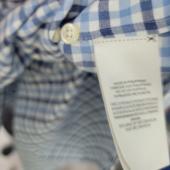 NWOT Men's Ralph Lauren Blue Checkered Plaid Button Down Oxford Size Medium - Picture 8 of 8